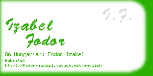 izabel fodor business card